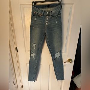 Lucky Brand distressed jeans. Size 2 Long.